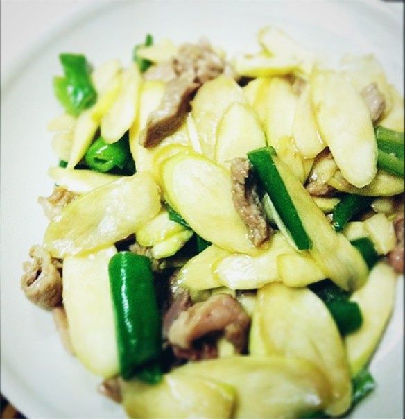 茭白炒瘦肉 茭白炒瘦肉