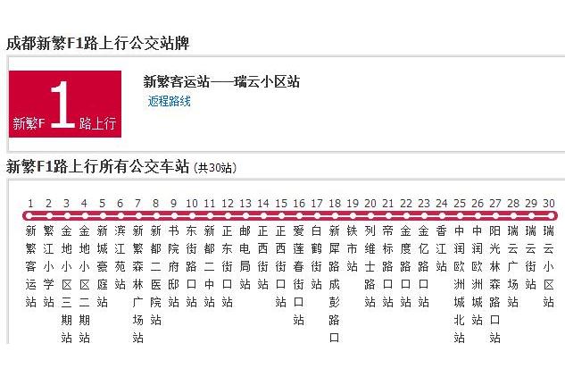 新繁公交F1路 新繁公交F1路