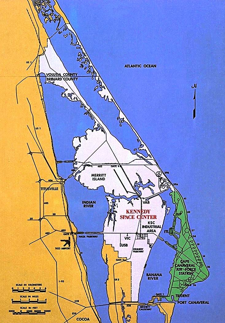 甘迺迪航天中心地圖